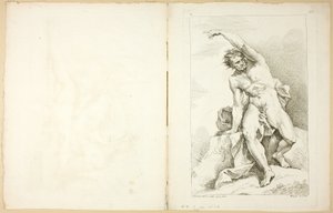 Figura (recto e verso), dal Premier livre de figures d’Academies gravées en Partie par les Professeurs de l’Académie Royale da Charles Joseph Natoire