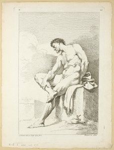Figura, dal Seconde livre de figures d’Academies gravées en Partie par les Professeurs de l’Académie Royale da Charles Joseph Natoire