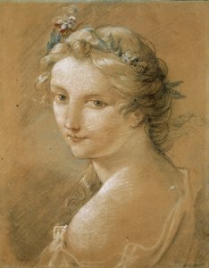 Ritratto di una giovane donna da Charles Joseph Natoire