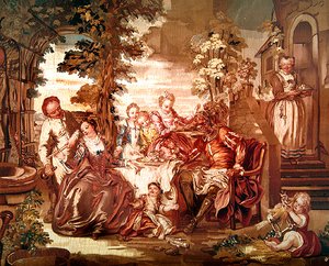 Scena da Don Chisciotte, prodotta a Beauvais da Charles Joseph Natoire