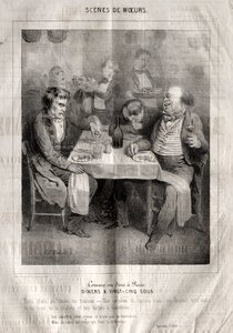 Scene di costumi: Come si cena a Parigi. Cene a venticinque sous. Tre piatti a scelta del ristoratore