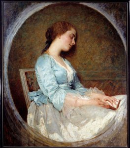 Il sogno Giovane donna che dorme sul suo libro