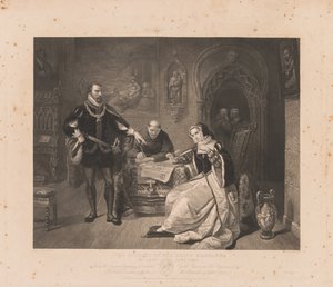 Firma del mandato di morte di Lady Jane Grey da Charles Kennedy Burt