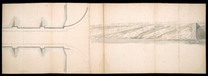 Progetti del ponte sul Tamigi a Londra, BL Maps C.49.e.76 da Charles Labelye