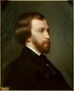 Ritratto di Alfred de Musset (1810-1857) poeta francese nel 1854 da Charles Landelle