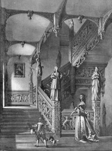 La Scala come Stava nella Vecchia Casa ad Aldermaston, Berks da Charles Latham