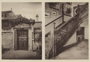 Thorpe Hall, Peterborough, ingresso laterale alle stalle, la scala da Charles Latham