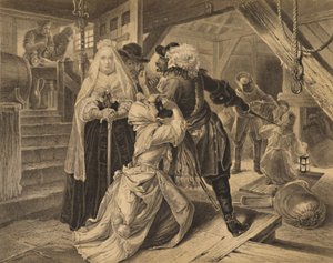 Arresto di Alice Lisle per aver ospitato fuggitivi dalla Battaglia di Sedgemoor, 1685, 1886 da Charles Lawrie