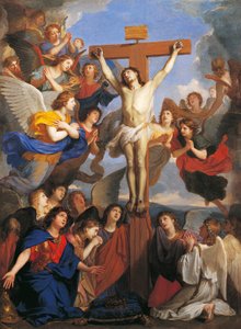 Crocifisso con angeli, circa 1660, di Charles Le Brun