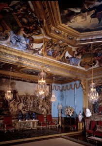 Il salone delle muse, castello di Vaux-Le-Vicomte da Charles Le Brun
