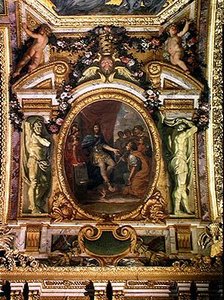 Patronato delle Arti nel 1663, Dipinto sul Soffitto dalla Galerie des Glaces da Charles Le Brun