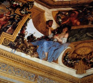 Talia, una delle Muse, patrona della commedia e della poesia pastorale (dettaglio) da Charles Le Brun