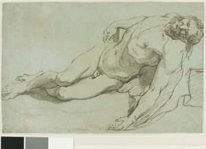 Cristo morto (recto); testa di bambino (verso) da Charles Le Brun