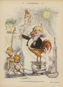 Un grande matrimonio. Illustrazione per Le Rire da Charles Leandre