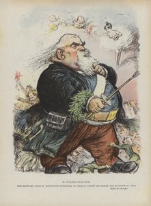 Caricatura del pittore e politico francese Etienne Dujardin-Beaumetz. Illustrazione per Le Rire