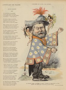 Caricatura del politico socialista francese Jean Jaures. Illustrazione per Le Rire da Charles Leandre