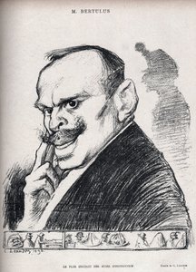 Caso Dreyfus - Il più istruito dei magistrati istruttori - Paul Bertulus 1851-1917 - magistrato francese - Caricatura di Charles Léandre (1862-1934) in "Le Rire" numero 197 del 1898 da Charles Leandre
