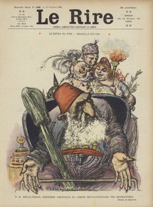 Sua Maestà Abdul Hamid, Presidente Onorario del Comitato Rivoluzionario dei Giovani Turchi. Illustrazione per Le Rire da Charles Leandre