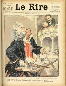Illustrazione per la copertina di Le Rire, 07/02/1920 - Statista - David Lloyd George e Ebert Friedrich (1871-1925) da Charles Leandre