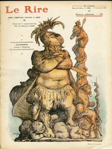 Illustrazione di Charles Leandre (1862-1934) per la copertina di Le Rire, 07/12/07 - Augagneur Victor (1855-1931) - Statuficazione da Charles Leandre