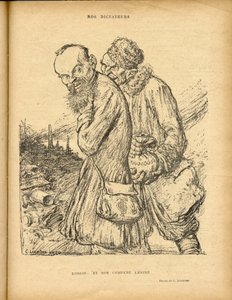 Illustrazione di Charles Leandre in Le Rire, 29/05/20 - Loriot e il suo compagno Lenin da Charles Leandre