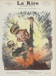 Re Pietro I di Serbia. Illustrazione per Le Rire