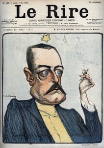 M. Waldeck-Rousseau futuro imperatore dei Moderati - Caricatura di Pierre Waldeck Rousseau (1846-1904) di Charles Leandre (1862-1934) in 