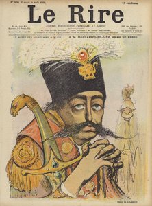 Mozaffer-ed-Din, Scià di Persia, illustrazione per Le Rire