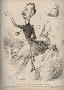 Il signor Paul Deschanel, il nuovo Presidente della Camera - Caricatura di Charles Leandre (1862-1934) in 