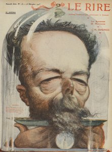 Paul Doumer, politico francese. Illustrazione per Le Rire