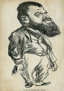 Ritratto di Bernard Paul detto Tristan-Bernard (1866-1947), scrittore e comico francese. Caricatura di Charles Leandre (1862-1934), in "Tales de Pantruche et d