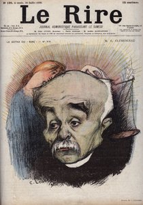 Ritratto di Georges Clemenceau (1841-1929) - la bilancia si riferisce al giornale 