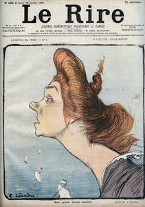 Ritratto della cantante Yvette Guilbert (1865-1944) - Caricatura di Charles Leandre (1862-1934) in 