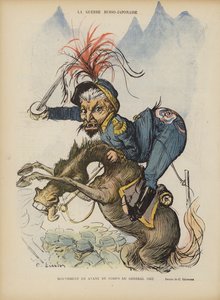 La guerra russo-giapponese. Illustrazione per Le Rire da Charles Leandre