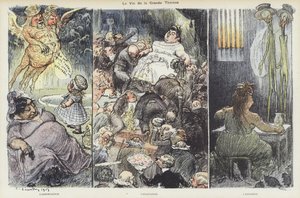 La vita della truffatrice Therese Humbert. Illustrazione per Le Rire
