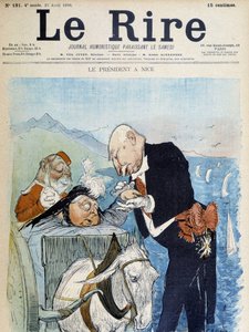 Victoria e Félix Faure a Nizza - di Léandre, in "Le Rire" del 23/04/1898 da Charles Leandre