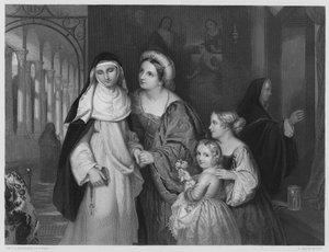 La Visita alla Suora, dal quadro nella Collezione Reale (incisione) da Charles Lock (after) Eastlake