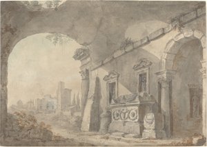 Rovine romane con un sepolcro da Charles Louis Clerisseau