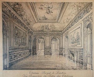 Il Salone dei Clodions al Palazzo Reale di Laeken da Charles Louis Girault