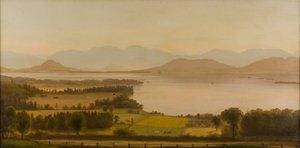 Vapore al largo di Shelburne Point, 1850-1890 da Charles Louis Heyde