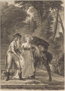 Il bacio restituito da Charles Louis Lingée after Jacques Louis François Touzé