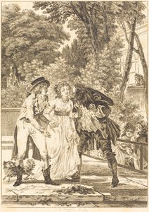 Il bacio restituito da Charles Louis Lingée after Jacques Louis François Touzé