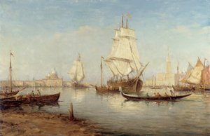 Galeoni e gondole nel bacino di San Marco a Venezia (collezione fondazione regards de Provence, Marsiglia) da Charles Malfroy