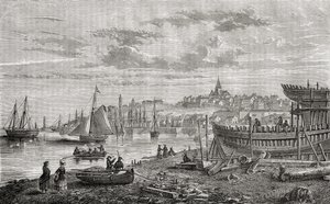Granville, Francia, nel XVIII secolo, da 