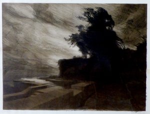 Francese:  Le Vent - fa parte di una serie di 9 litografie denominata Cantique des créatures da Charles Marie Dulac