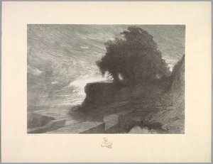 Serie di paesaggi: Paesaggio, Tavola 4, Remarque, Serpente da Charles Marie Dulac