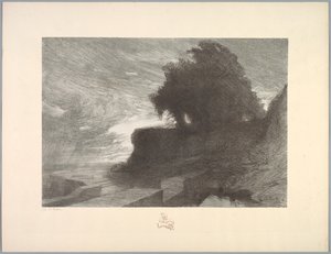 Suite di paesaggi: Paesaggio, Piastra 4, Remarque, Serpente, 1892-1893 da Charles Marie Dulac