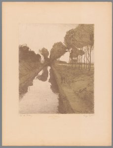 Due passeggiatori lungo un canale da Charles Marie Dulac