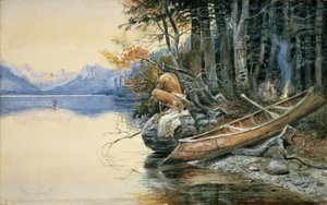 Un campeggio vicino al lago, 1908