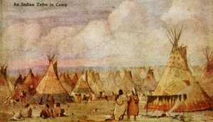 Un Campo di Nativi Americani da Charles Marion Russell